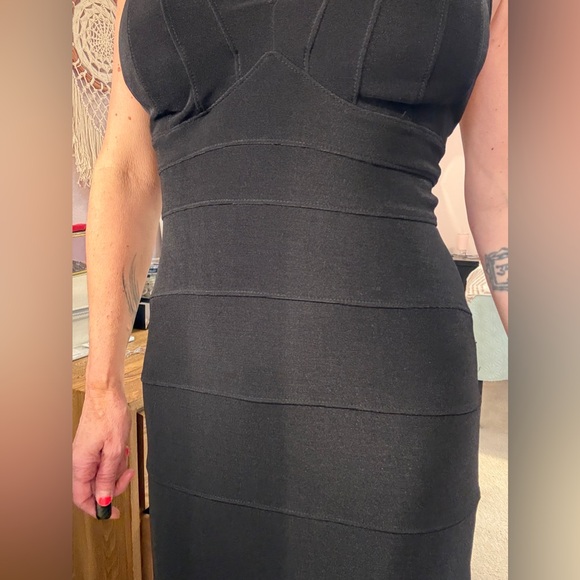 Form flattering, floor length, sexy halter dress. - Picture 2 of 13